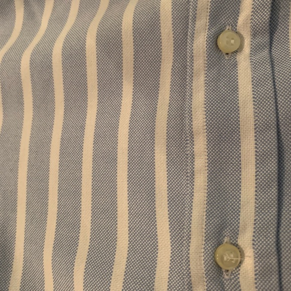 GRIFONI Men's long sleeves woven shirt in blue/white stripes - Picture 3 of 8